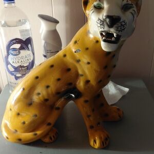 Mid Century Italian Cheetah Figurine 12in